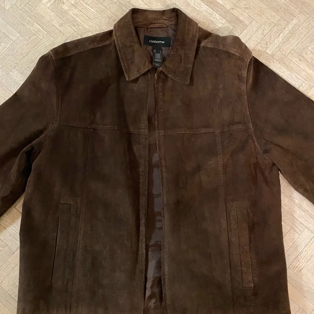 Claiborne Chocolate Brown Suede Coat - Picture 7 of 7